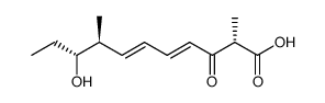 (2S,8S,9R)-9-hydroxy-2,8-dimethyl-3-oxoundeca-4,6-dienoic acid Structure