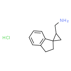 2',3'-dihydrospiro[cyclopropane-1,1'-indene]-3-ylmethanamine hydrochloride Structure