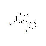 2-(5-Bromo-2-methylphenyl)cyclopentanone Structure