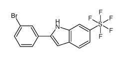 2-(3-Bromophenyl)-6-(pentafluoro-λ6-sulfanyl)-1H-indole结构式