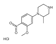 1-(3-methoxy-4-nitrophenyl)-2-methylpiperazine,hydrochloride Structure