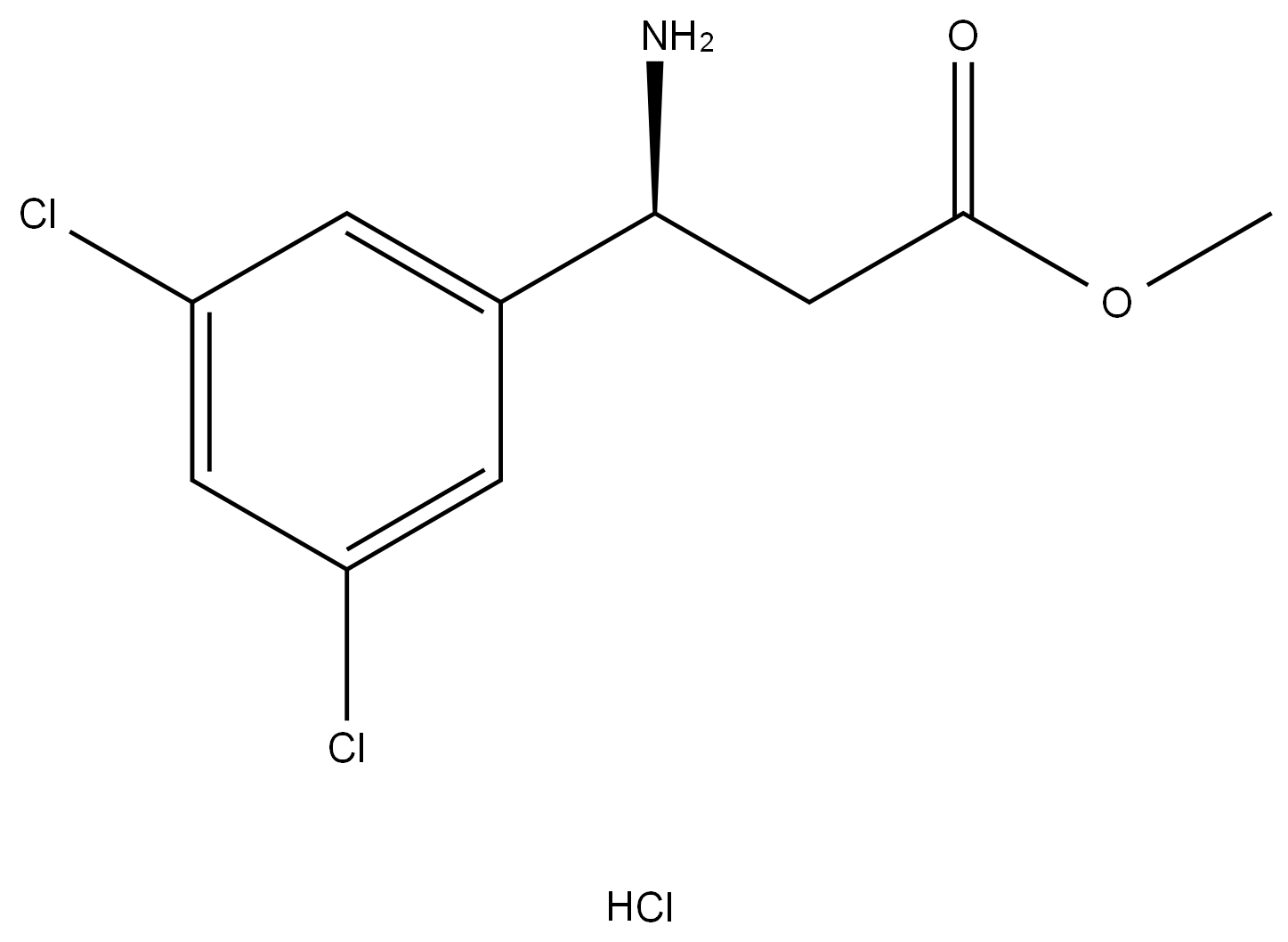 methyl (3S)-3-amino-3-(3,5-dichlorophenyl)propanoate hydrochloride Structure