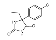 5-(4-chloro-phenyl)-5-ethyl-imidazolidine-2,4-dione结构式