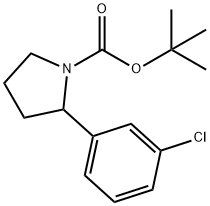 tert-butyl 2-(3-chlorophenyl)pyrrolidine-1-carboxylate结构式