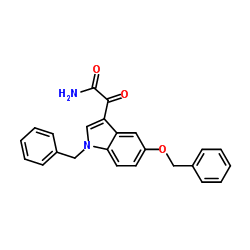 2-[1-Benzyl-5-(benzyloxy)-1H-indol-3-yl]-2-oxoacetamide结构式