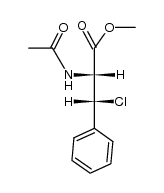 (2RS,3RS)-2-acetylamino-3-chloro-3-phenyl-propionic acid methyl ester Structure