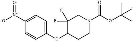 tert-butyl 3,3-difluoro-4-(4-nitrophenoxy)piperidine-1-carboxylate structure