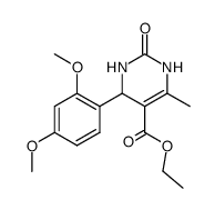 ethyl 4-(2,4-dimethoxyphenyl)-6-methyl-2-oxo-1,2,3,4-tetrahydropyrimidine-5-carboxylate结构式