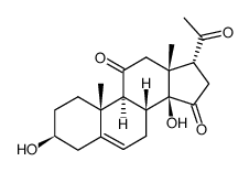 (17α)-3β,14β-Dihydroxypregn-5-ene-11,15,20-trione structure