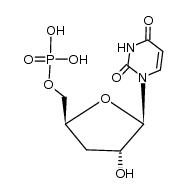 ((2R,4R,5R)-5-(2,4-dioxo-3,4-dihydropyrimidin-1(2H)-yl)-4-hydroxytetrahydrofuran-2-yl)methyl phosphate Structure