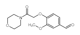 3-METHOXY-4-(2-MORPHOLIN-4-YL-2-OXO-ETHOXY)-BENZALDEHYDE结构式