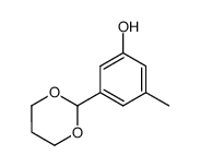 Phenol, 3-(1,3-dioxan-2-yl)-5-methyl- (9CI)结构式