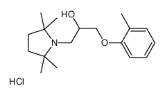 1-(2-Methylphenoxy)-3-(2,2,5,5-tetramethyl-1-pyrrolidinyl)-2-prop anol hydrochloride (1:1) Structure