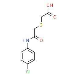 ([2-[(4-CHLOROPHENYL)AMINO]-2-OXOETHYL]THIO)ACETIC ACID结构式