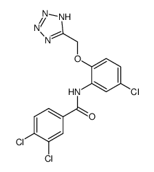 3,4-dichloro-N-[5-chloro-2-(1H-tetrazol-5-ylmethoxy)-phenyl]-benzamide Structure