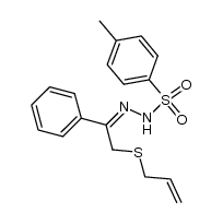 N'-(2-(allylthio)-1-phenylethylidene)-4-methylbenzenesulfonohydrazide Structure