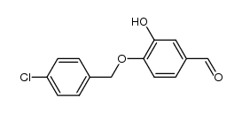 4-((4-chlorobenzyl)oxy)-3-hydroxybenzaldehyde Structure