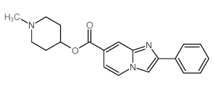 (1-methylpiperidin-4-yl) 2-phenylimidazo[1,2-a]pyridine-7-carboxylate结构式