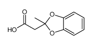 2-(2-methyl-1,3-benzodioxol-2-yl)acetic acid结构式