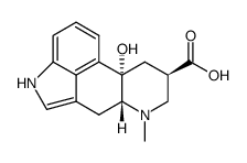 10-hydroxy-6-methyl-ergoline-8-carboxylic acid Structure