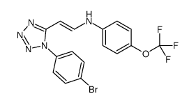 N-[2-[1-(4-bromophenyl)tetrazol-5-yl]ethenyl]-4-(trifluoromethoxy)aniline结构式