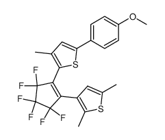 1-(2,5-dimethyl-3-thienyl)-2-[3-methyl-5-(p-methoxyphenyl)-2-thienyl]perfluorocyclopentene Structure