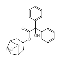 (8-methyl-8-azabicyclo[3.2.1]octan-3-yl) 2-hydroxy-2,2-diphenylacetate Structure