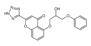 5-(2-hydroxy-3-phenoxypropoxy)-2-(2H-tetrazol-5-yl)chromen-4-one Structure