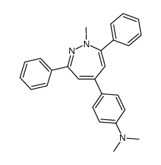 N,N-dimethyl-4-(1-methyl-3,7-diphenyl-1H-[1,2]diazepin-5-yl)-aniline Structure