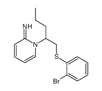 1-[1-(2-bromophenyl)sulfanylpentan-2-yl]pyridin-2-imine结构式