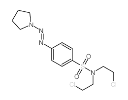 N,N-bis(2-chloroethyl)-4-pyrrolidin-1-yldiazenyl-benzenesulfonamide structure