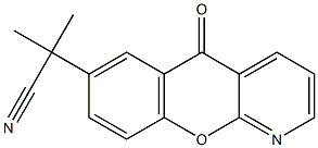 2-methyl-2-(5-oxo-5H-chromeno(2,3-b)pyridin-7-yl)-propionitrile Structure