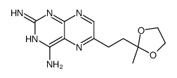 6-[2-(2-methyl-1,3-dioxolan-2-yl)ethyl]pteridine-2,4-diamine Structure