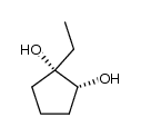 1-ethyl-cis-1,2-cyclopentanediol Structure