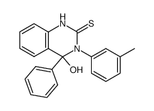 4-hydroxy-4-phenyl-3-m-tolyl-3,4-dihydro-1H-quinazoline-2-thione结构式