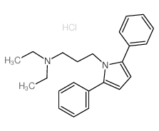 3-(2,5-diphenylpyrrol-1-yl)-N,N-diethyl-propan-1-amine结构式