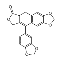 9-(benzo[d][1,3]dioxol-5-yl)-5,8-dihydrofuro[3',4':6,7]naphtho[2,3-d][1,3]dioxol-6(5aH)-one结构式