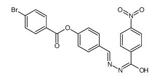 [4-[[(4-nitrobenzoyl)hydrazinylidene]methyl]phenyl] 4-bromobenzoate Structure