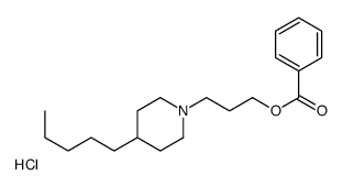 3-(4-pentylpiperidin-1-ium-1-yl)propyl benzoate,chloride结构式