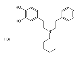 4-[2-[pentyl(2-phenylethyl)amino]ethyl]benzene-1,2-diol,hydrobromide Structure