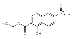 3-Quinolinecarboxylicacid, 4-hydroxy-7-nitro-, ethyl ester结构式