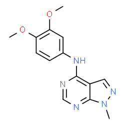 N-(3,4-Dimethoxyphenyl)-1-methyl-1H-pyrazolo[3,4-d]pyrimidin-4-amine picture