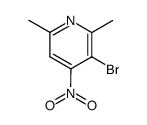 3-bromo-4-nitro-2,6-dimethylpyridine结构式