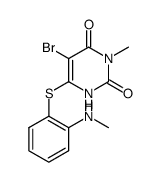 5-bromo-3-methyl-6-(2-methylaminophenylthio)-uracil Structure