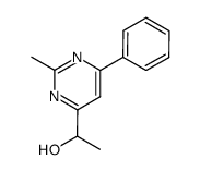 1-(2-methyl-6-phenyl-4-pyrimidinyl)ethanol结构式