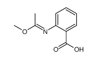 Benzoic acid, 2-[(1-methoxyethylidene)amino]- (9CI) structure