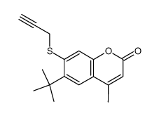 4-methyl-6-(tert-butyl)-7-(prop-2-ynylthio)-2H-chromen-2-one Structure