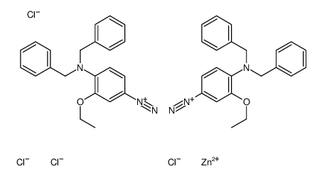 4-[bis(benzyl)amino]-3-ethoxybenzenediazonium tetrachlorozincate (2:1) Structure