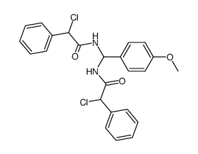 bis-(2-chloro-2-phenyl-acetylamino)-(4-methoxy-phenyl)-methane结构式