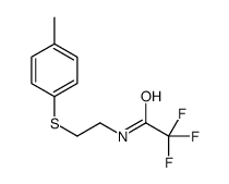 2,2,2-trifluoro-N-[2-(4-methylphenyl)sulfanylethyl]acetamide结构式